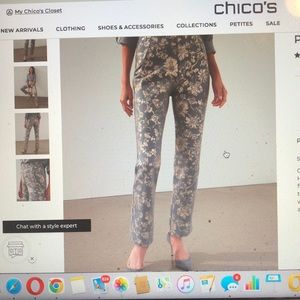 Slimming Juliet damask slim ankle pants